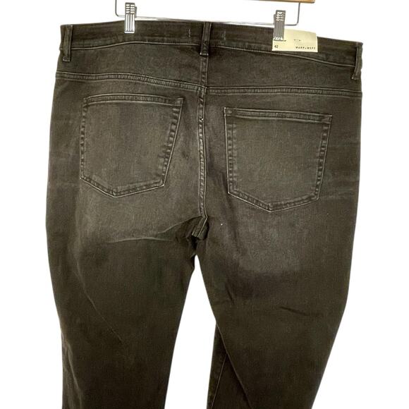 NWT Warp + Weft AMS Amsterdam Slim Fit Jeans Men's 42 X 34 Midnight Dark Wash - Picture 7 of 9